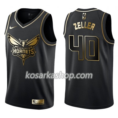 Dres Charlotte Hornets Cody Zeller 40 Nike Crna Golden Edition Swingman